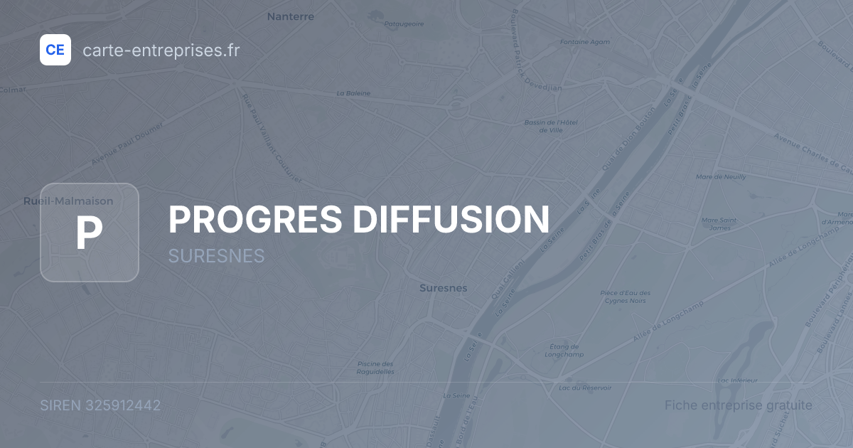PROGRES DIFFUSION — 325912442 — fiche entreprise
