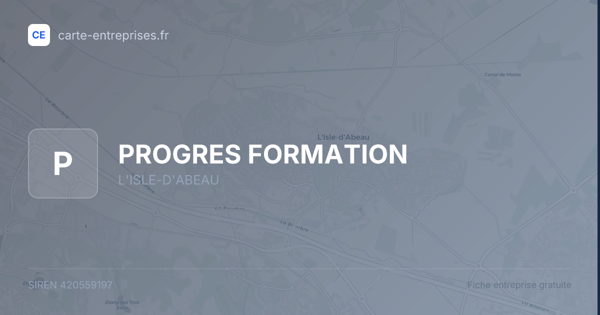 PROGRES FORMATION — 420559197 — fiche entreprise