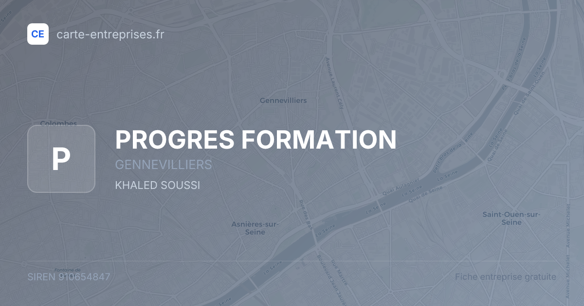PROGRES FORMATION — 910654847 — fiche entreprise