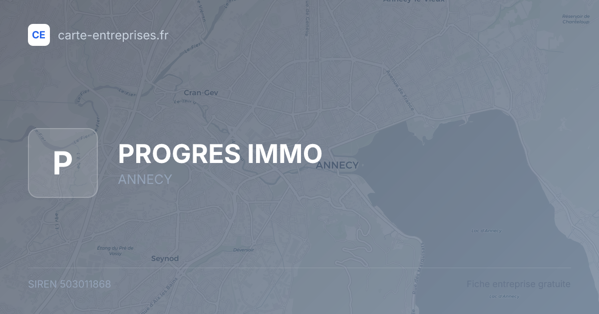 PROGRES IMMO — 503011868 — fiche entreprise
