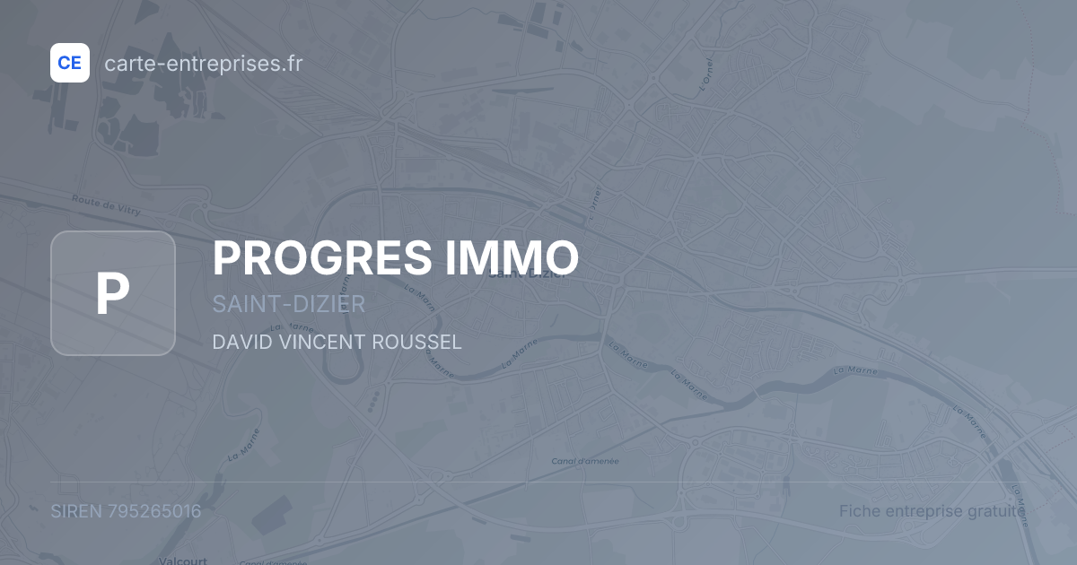 PROGRES IMMO — 795265016 — fiche entreprise