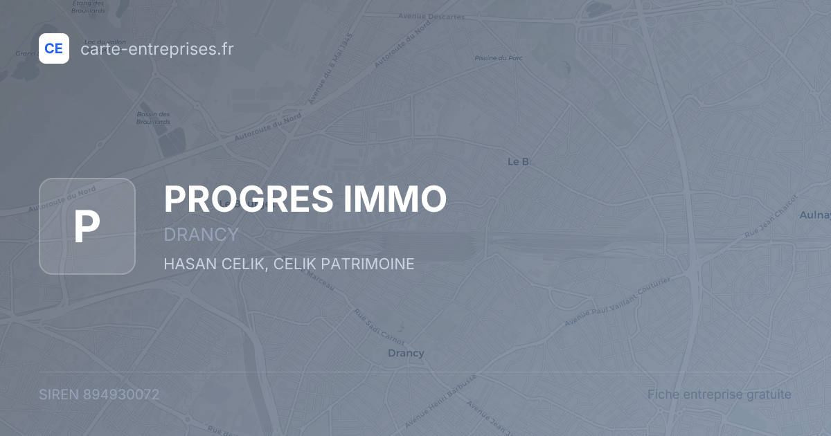 PROGRES IMMO — 894930072 — fiche entreprise