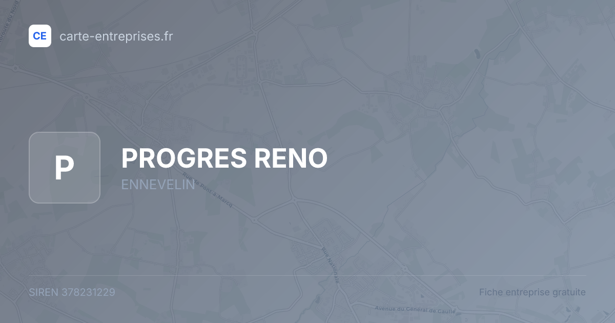 PROGRES RENO — 378231229 — fiche entreprise