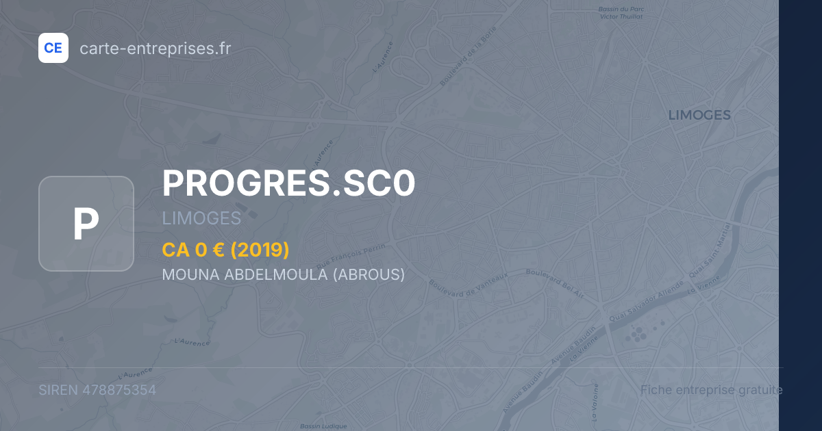 PROGRES.SC0 — 478875354 — fiche entreprise