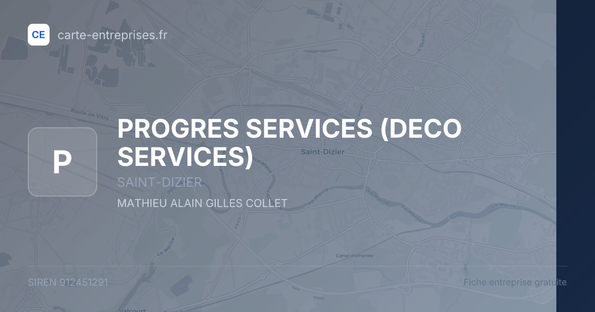 PROGRES SERVICES (DECO SERVICES) — 912451291 — fiche entreprise
