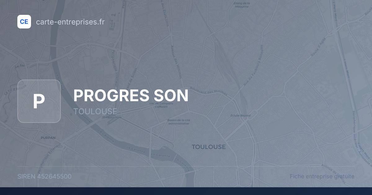 PROGRES SON — 452645500 — fiche entreprise