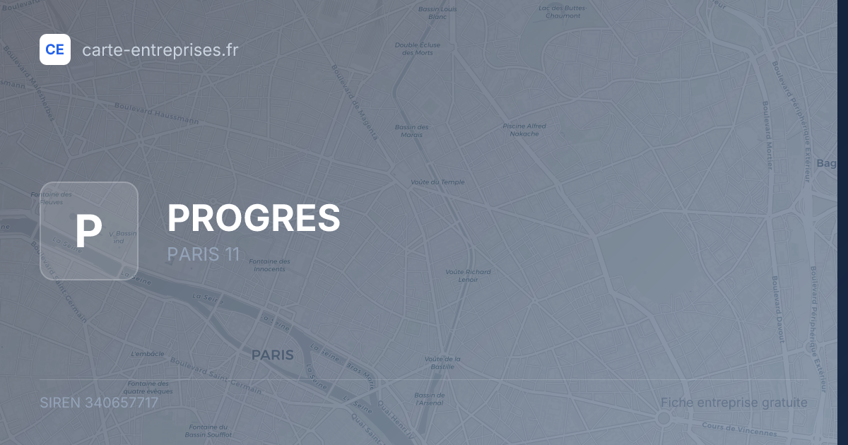 PROGRES — 340657717 — fiche entreprise