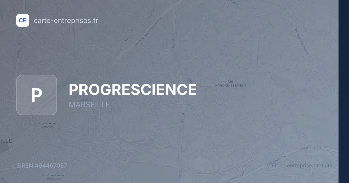 PROGRESCIENCE — 494467087 — fiche entreprise