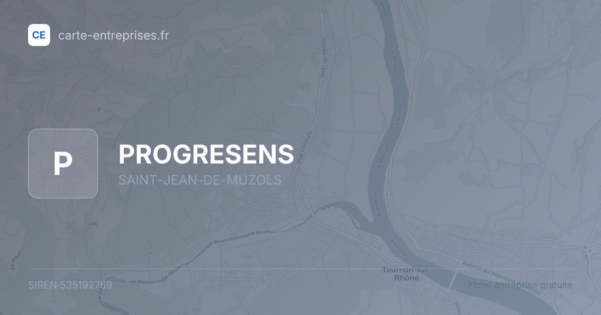 PROGRESENS — 535192769 — fiche entreprise