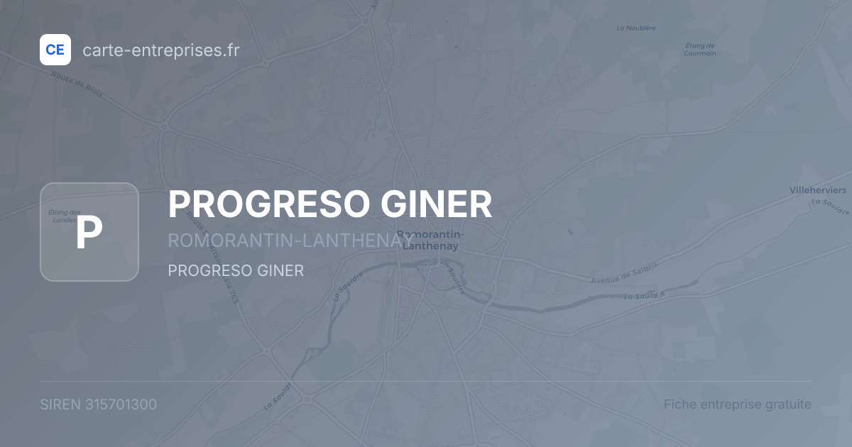 PROGRESO GINER — 315701300 — fiche entreprise