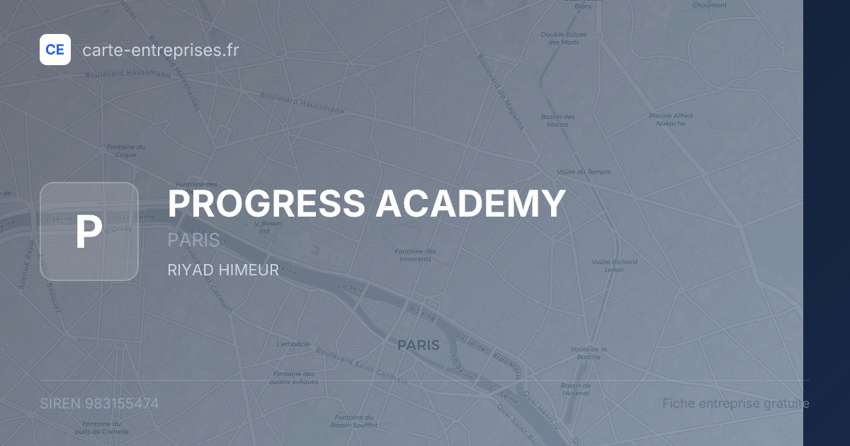PROGRESS ACADEMY — 983155474 — fiche entreprise