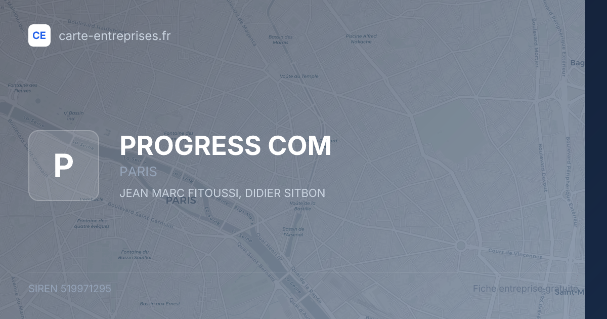 PROGRESS COM — 519971295 — fiche entreprise
