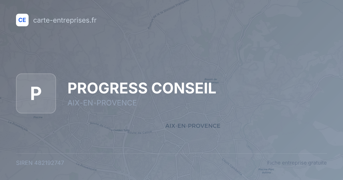 PROGRESS CONSEIL — 482192747 — fiche entreprise