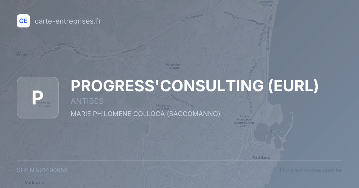 PROGRESS'CONSULTING (EURL) — 521490656 — fiche entreprise