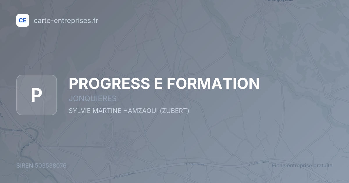 PROGRESS E FORMATION — 503538076 — fiche entreprise