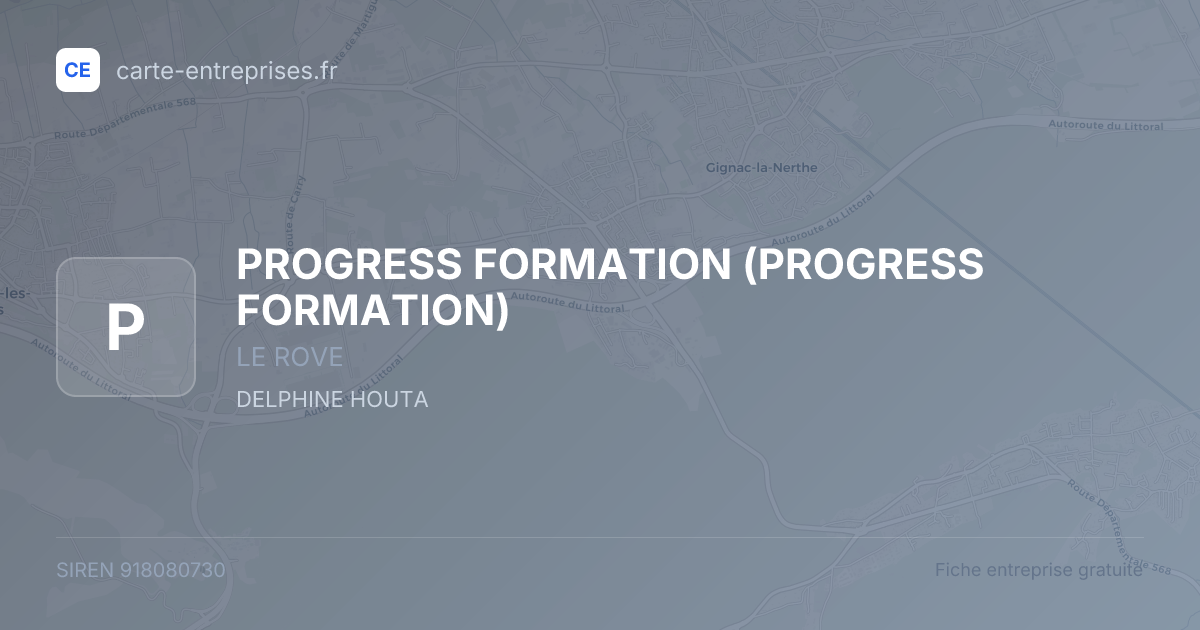 PROGRESS FORMATION — 918080730 — fiche entreprise