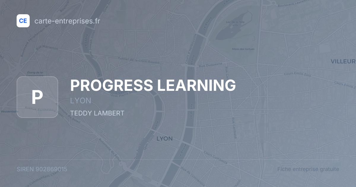 PROGRESS LEARNING — 902869015 — fiche entreprise