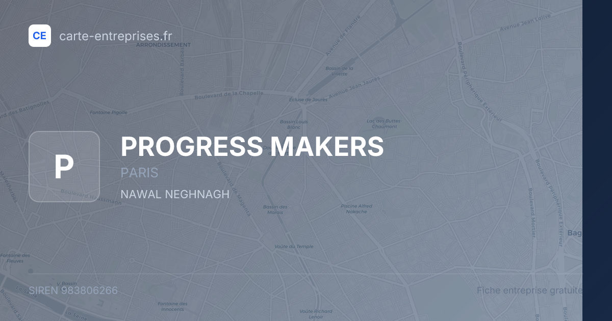 PROGRESS MAKERS — 983806266 — fiche entreprise