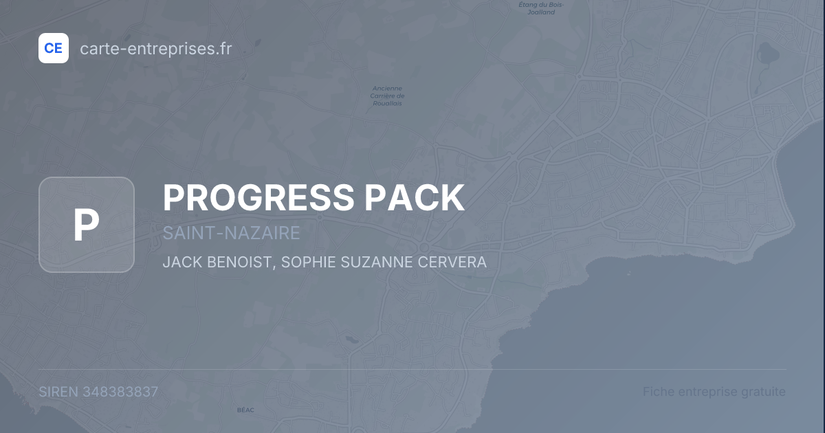 PROGRESS PACK — 348383837 — fiche entreprise