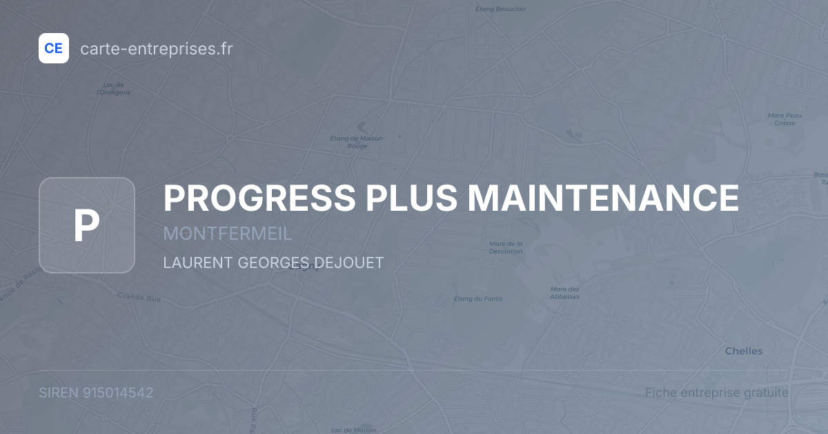 PROGRESS PLUS MAINTENANCE — 915014542 — fiche entreprise