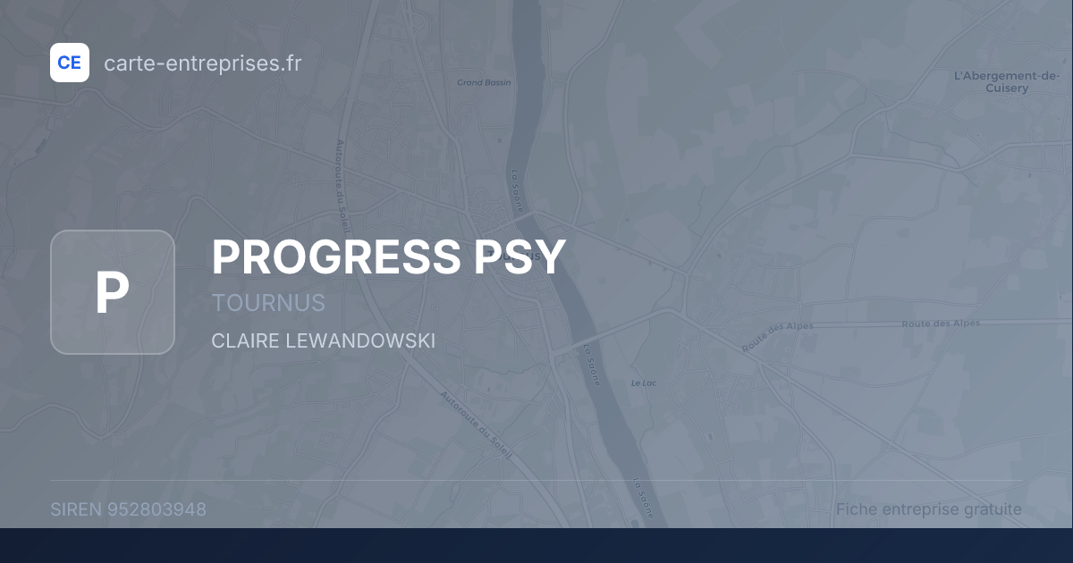 PROGRESS PSY — 952803948 — fiche entreprise