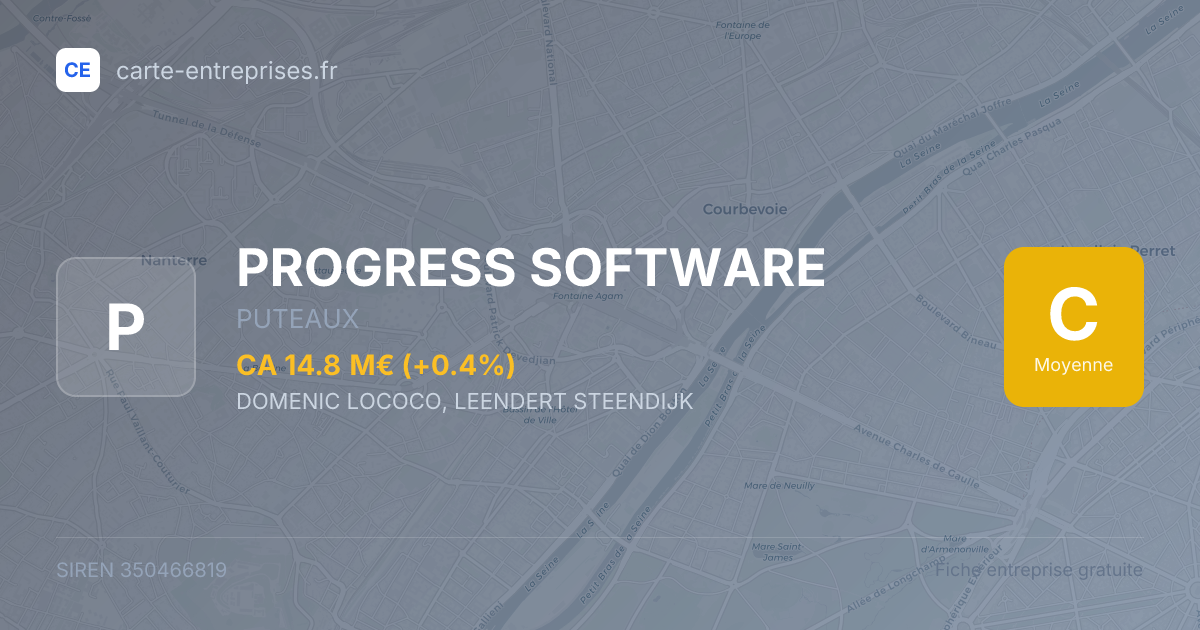 PROGRESS SOFTWARE — 350466819 — fiche entreprise