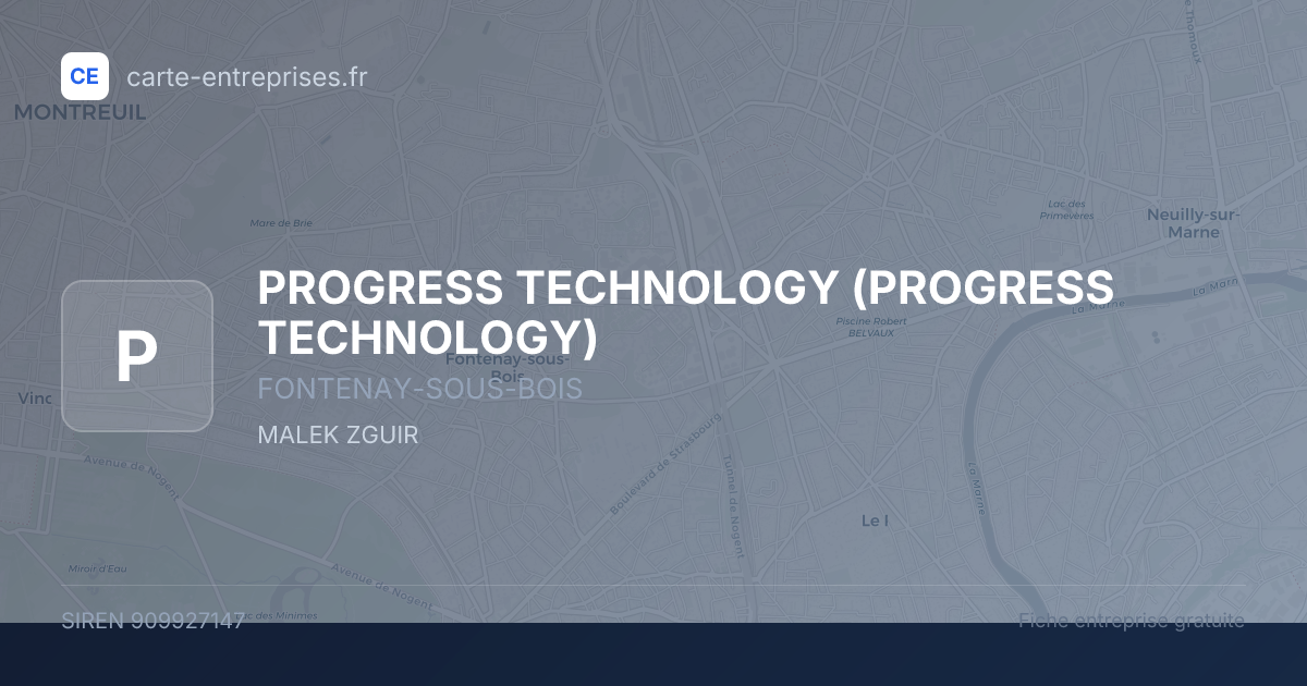 PROGRESS TECHNOLOGY — 909927147 — fiche entreprise