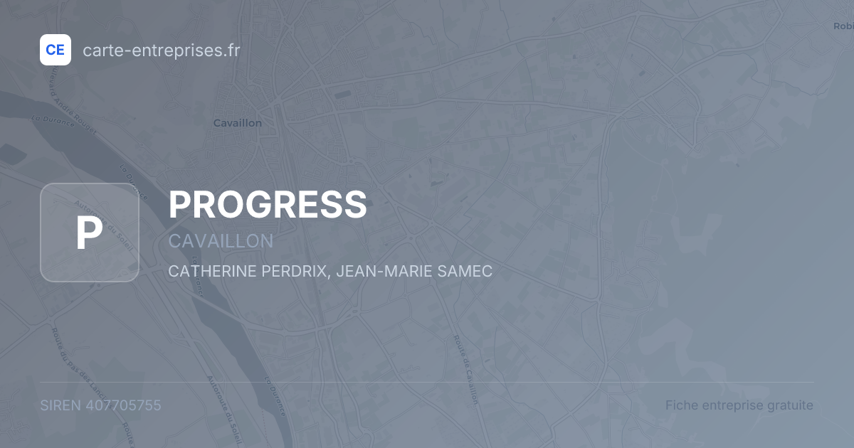 PROGRESS — 407705755 — fiche entreprise