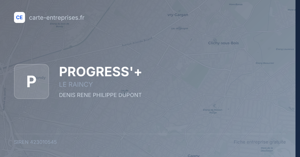 PROGRESS'+ — 423010545 — fiche entreprise