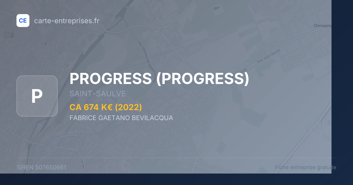 PROGRESS — 507650661 — fiche entreprise
