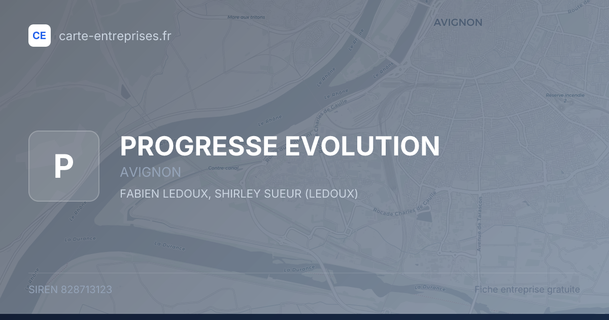 PROGRESSE EVOLUTION — 828713123 — fiche entreprise