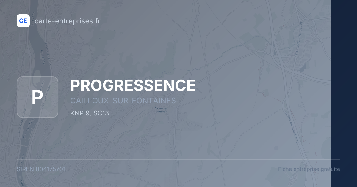 PROGRESSENCE — 804175701 — fiche entreprise