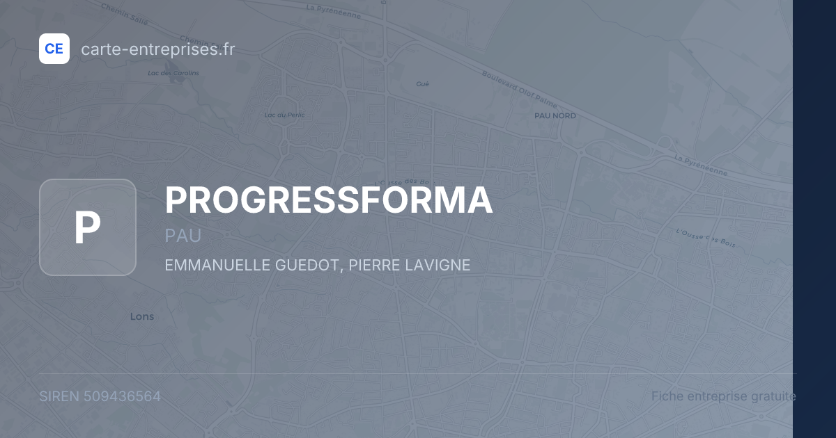 PROGRESSFORMA — 509436564 — fiche entreprise