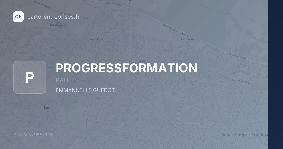 PROGRESSFORMATION — 529551806 — fiche entreprise