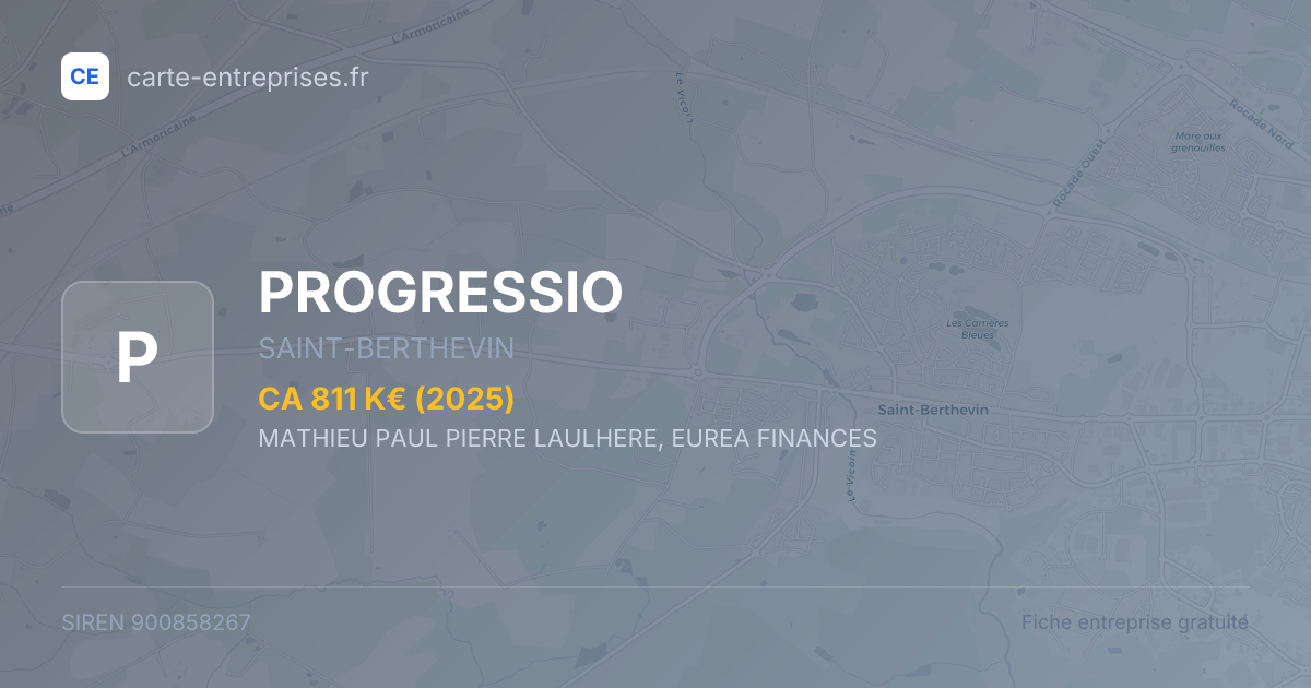PROGRESSIO — 900858267 — fiche entreprise