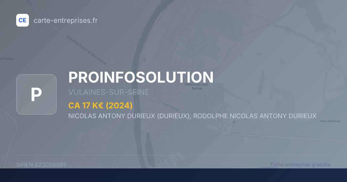 PROINFOSOLUTION — 823058995 — fiche entreprise
