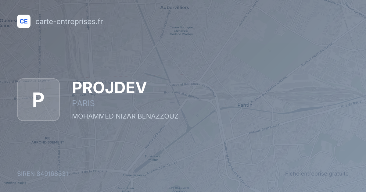 PROJDEV — 849168331 — fiche entreprise