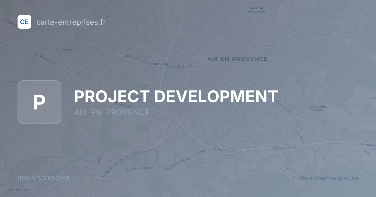 PROJECT DEVELOPMENT — 501952261 — fiche entreprise