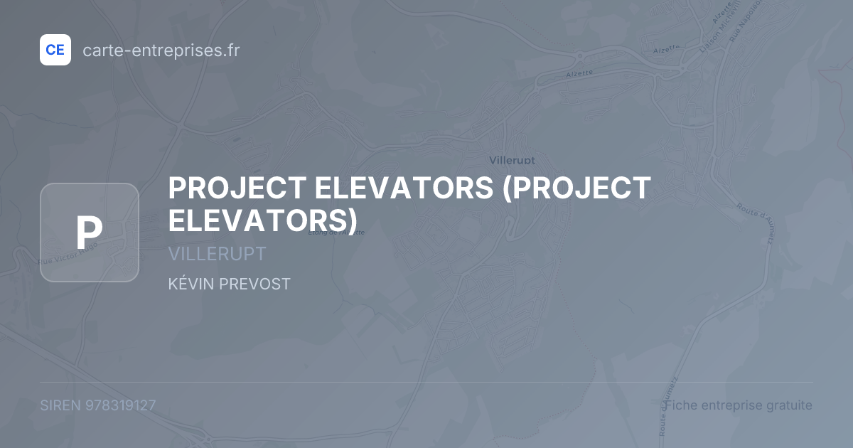 PROJECT ELEVATORS — 978319127 — fiche entreprise
