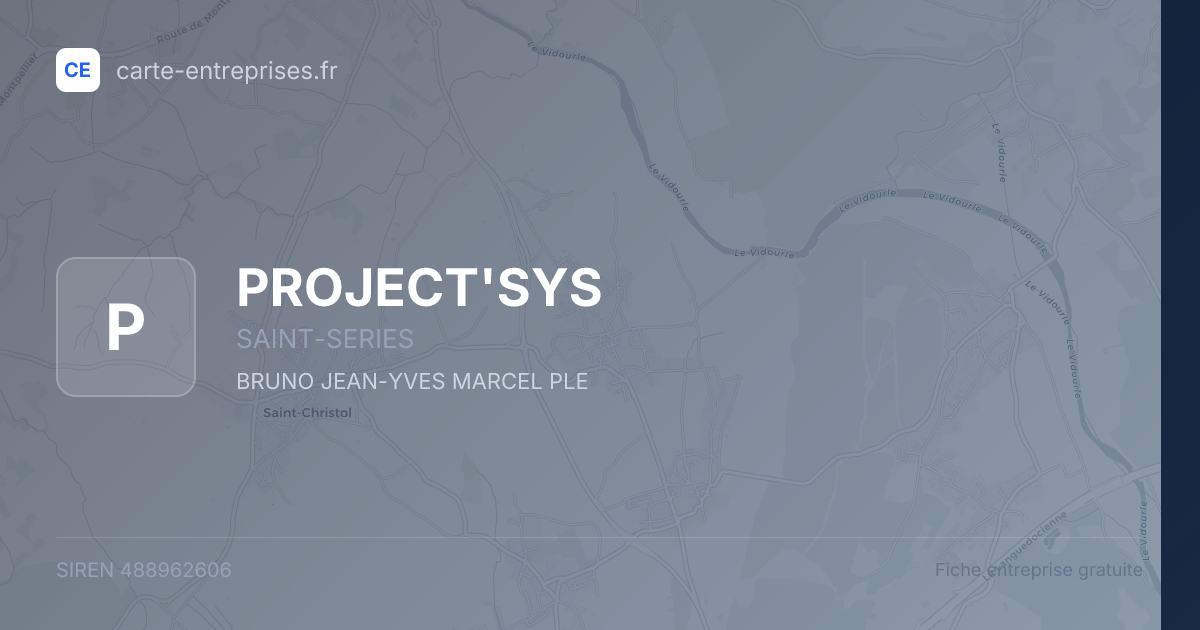 PROJECT'SYS — 488962606 — fiche entreprise