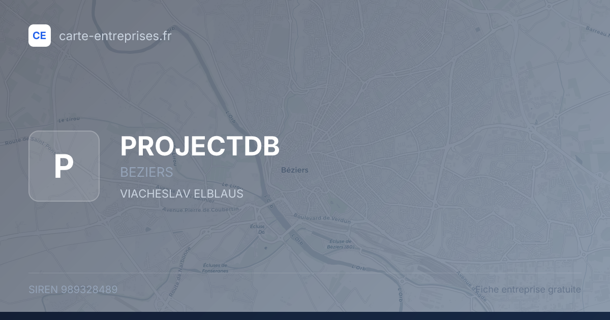 PROJECTDB — 989328489 — fiche entreprise