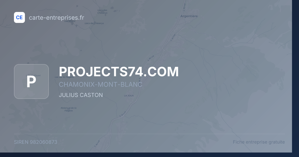 PROJECTS74.COM — 982060873 — fiche entreprise