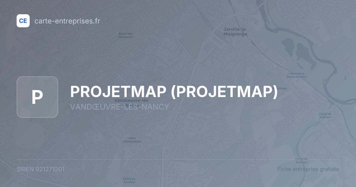 PROJETMAP — 921271201 — fiche entreprise