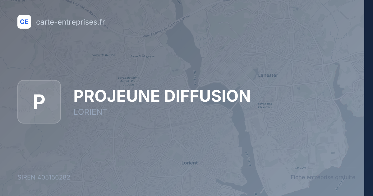 PROJEUNE DIFFUSION — 405156282 — fiche entreprise