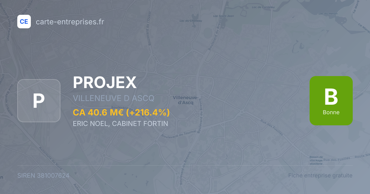 PROJEX — 381007624 — fiche entreprise