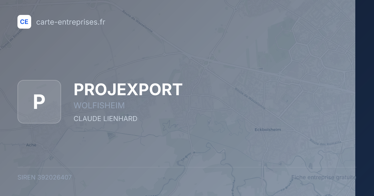 PROJEXPORT — 392026407 — fiche entreprise