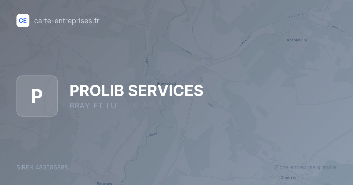 PROLIB SERVICES — 483596888 — fiche entreprise
