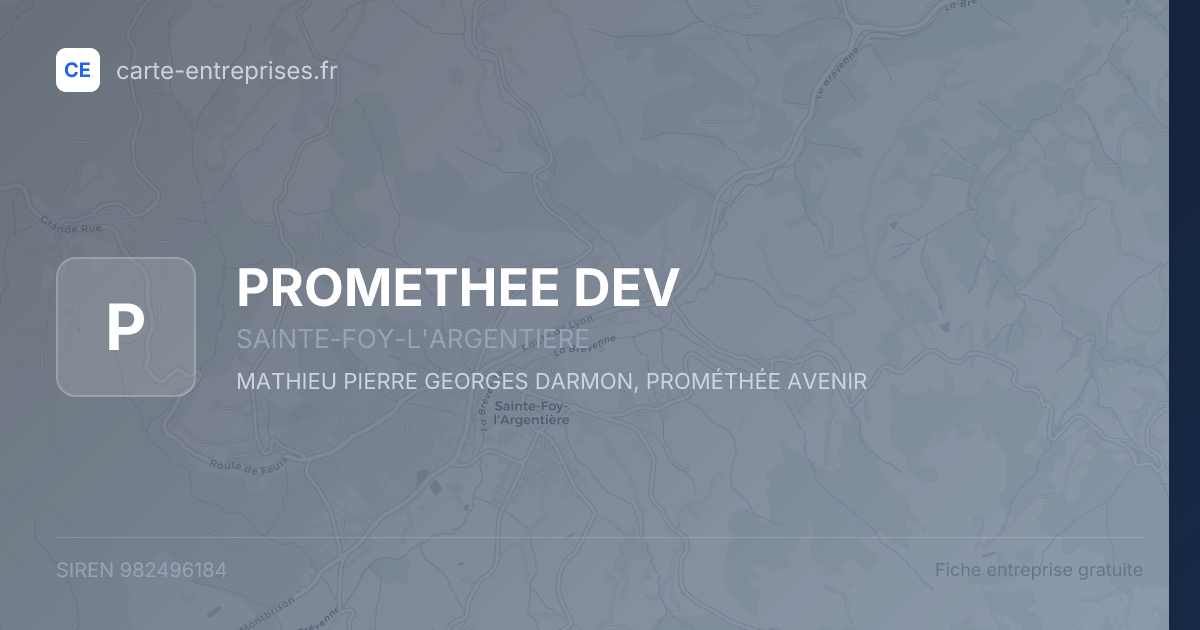 PROMETHEE DEV — 982496184 — fiche entreprise