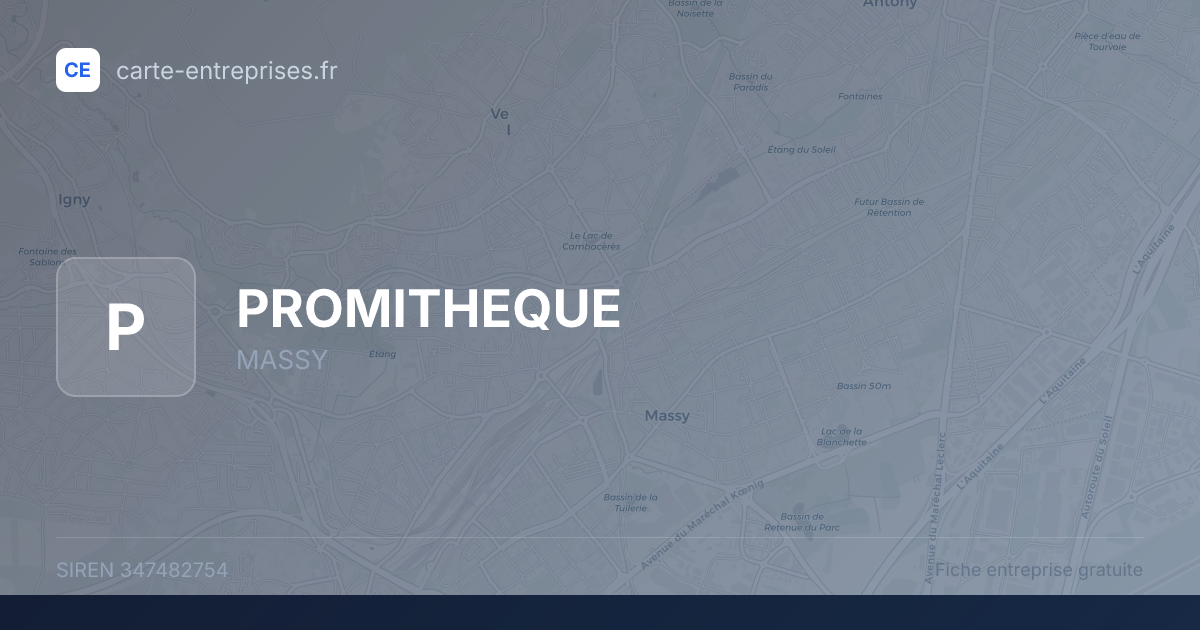 PROMITHEQUE — 347482754 — fiche entreprise