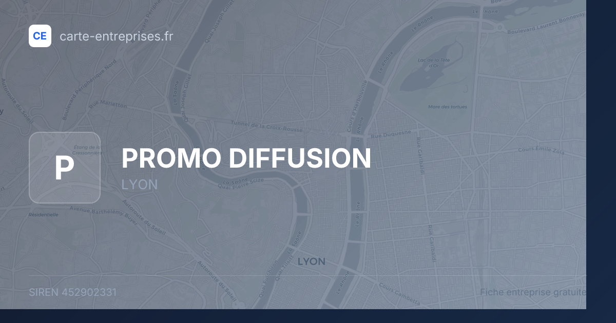 PROMO DIFFUSION — 452902331 — fiche entreprise